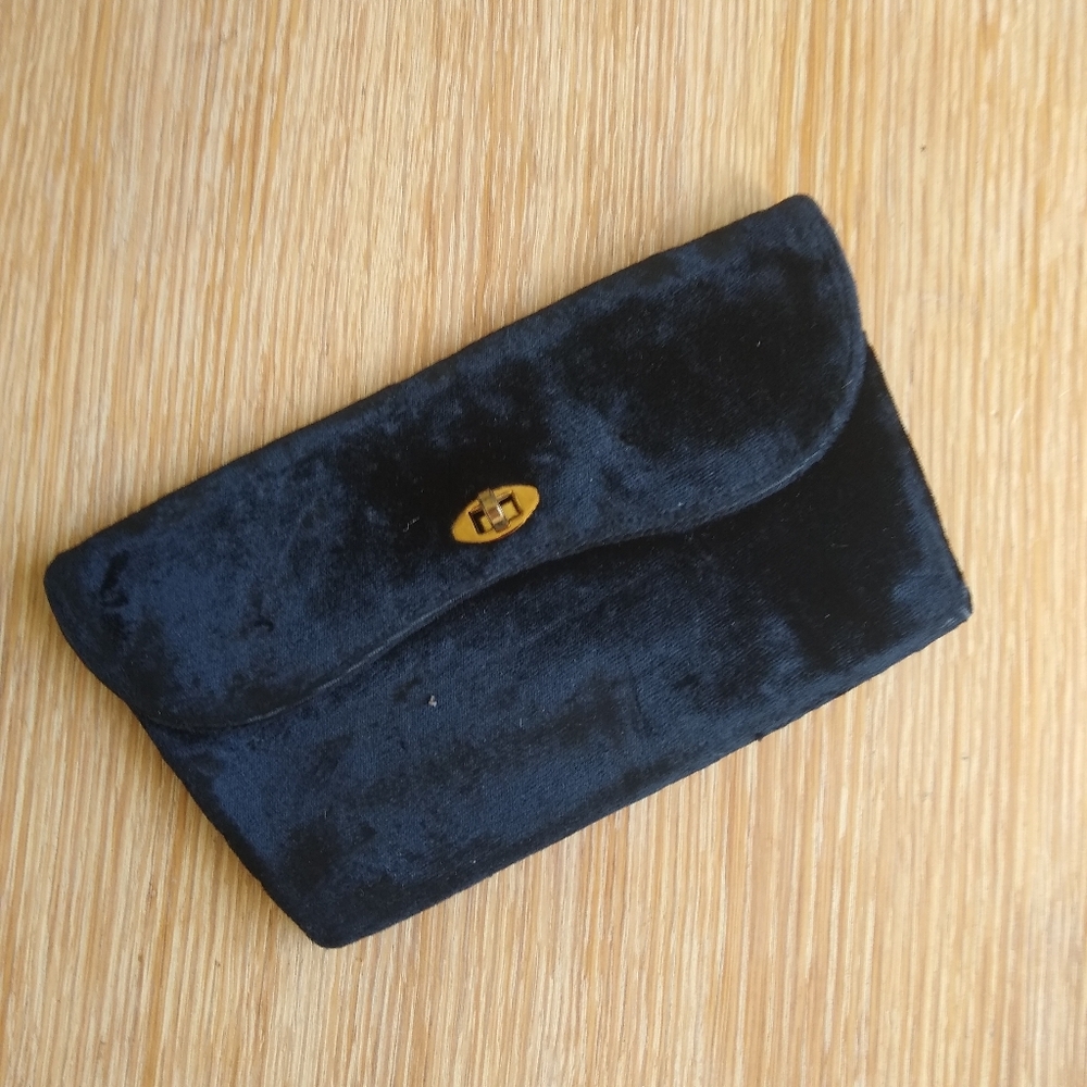 Vintage Black Velvet clutch